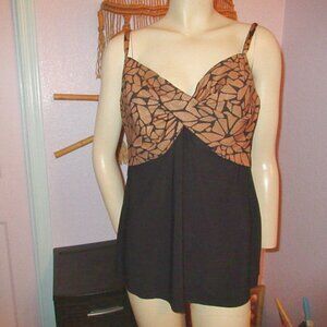 Miraclesuit Myrra Tankini Swimsuit Top Size 16 Underwire Bra Slimming Exotic